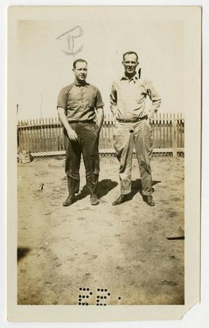 [Photograph of William Perry Herring McFaddin Jr. and Man]
