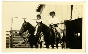 [Photograph of Two Men on Horses]