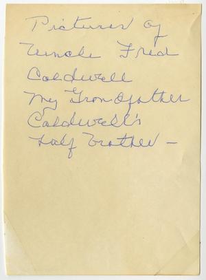 [Note About Fred Caldwell Photographs]