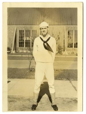 Primary view of object titled '[Postcard of T.J.S. Caldwell in Sailor Uniform]'.
