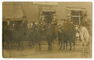 [Postcard of Men on Horses]