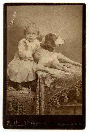 [Portrait of Carroll E. Ward and Dog]