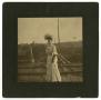 Primary view of [Photograph of Ouida Caldwell Watts near Railroad Tracks]