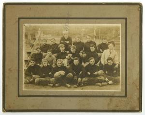 [Photograph of Young Men on Bleachers]