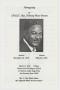 Pamphlet: [Funeral Program for Johnny Moss Brown, March 11, 1994]