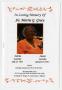 Primary view of [Funeral Program for Mattie Grace, January 26, 2013]
