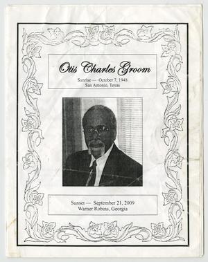 Primary view of object titled '[Funeral Program for Otis Charles Groom, September 21, 2009]'.