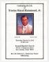 Pamphlet: [Funeral Program for Trustee Royal Hammond, Jr., March 22, 2012]