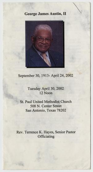 [Funeral Program for George James Austin, Jr., April 30, 2002]
