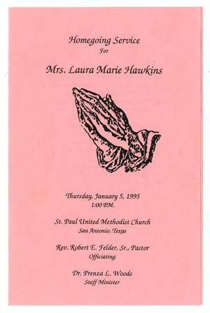 [Funeral Program for Laura Marie Hawkins, January 5, 1995]
