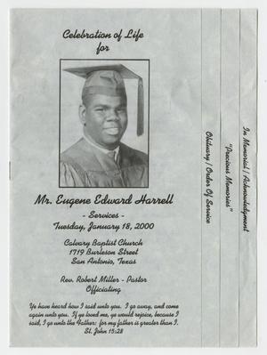 [Funeral Program for Eugene Edward Harrell, January 18, 2000]