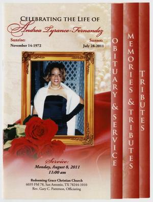 [Funeral Program for Andrea Tyrance-Fernandez, August 8, 2011]
