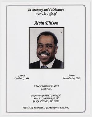 [Funeral Program for Alvin Ellsion, December 27, 2013]