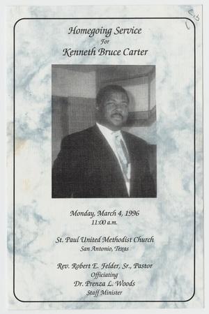 [Funeral Program for Kenneth Bruce Carter, March 4, 1996]
