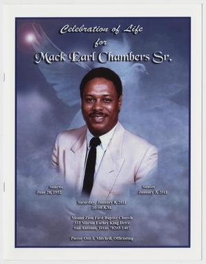[Funeral Program for Mack Earl Chambers, Sr., January 8, 2011]