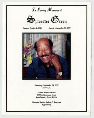 [Funeral Program for Sylvester Green, September 24, 2011]