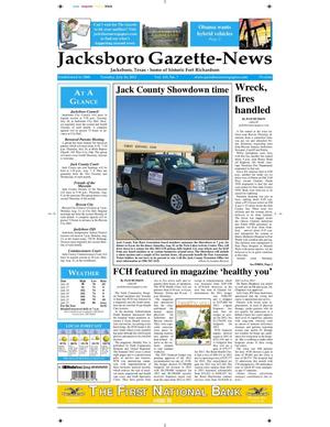 Primary view of object titled 'Jacksboro Gazette-News (Jacksboro, Tex.), Vol. 133, No. 7, Ed. 1 Tuesday, July 24, 2012'.