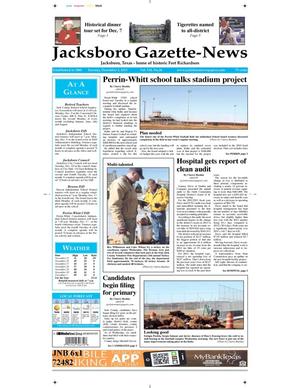 Jacksboro Gazette-News (Jacksboro, Tex.), Vol. 134, No. 26, Ed. 1 Tuesday, December 3, 2013