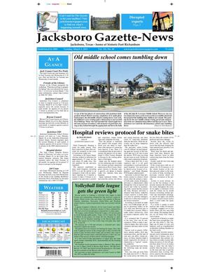 Jacksboro Gazette-News (Jacksboro, Tex.), Vol. 131, No. 40, Ed. 1 Tuesday, March 1, 2011