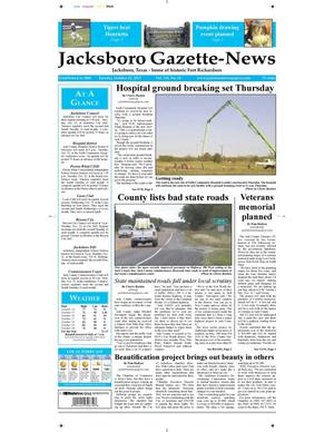 Jacksboro Gazette-News (Jacksboro, Tex.), Vol. 134, No. 20, Ed. 1 Tuesday, October 22, 2013