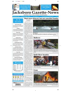 Jacksboro Gazette-News (Jacksboro, Tex.), Vol. 133, No. 17, Ed. 1 Tuesday, October 2, 2012