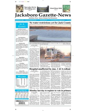 Jacksboro Gazette-News (Jacksboro, Tex.), Vol. 134, No. 34, Ed. 1 Tuesday, January 28, 2014
