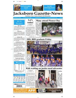 Jacksboro Gazette-News (Jacksboro, Tex.), Vol. 133, No. 49, Ed. 1 Tuesday, June 4, 2013