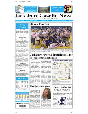 Primary view of object titled 'Jacksboro Gazette-News (Jacksboro, Tex.), Vol. 132, No. 18, Ed. 1 Tuesday, October 11, 2011'.