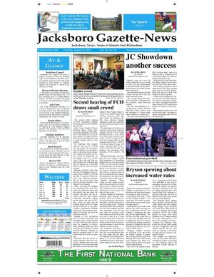 Primary view of object titled 'Jacksboro Gazette-News (Jacksboro, Tex.), Vol. 133, No. 10, Ed. 1 Tuesday, August 14, 2012'.