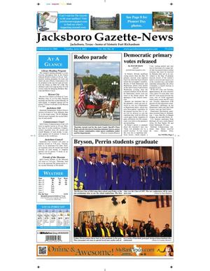 Jacksboro Gazette-News (Jacksboro, Tex.), Vol. 132, No. 52, Ed. 1 Tuesday, June 5, 2012