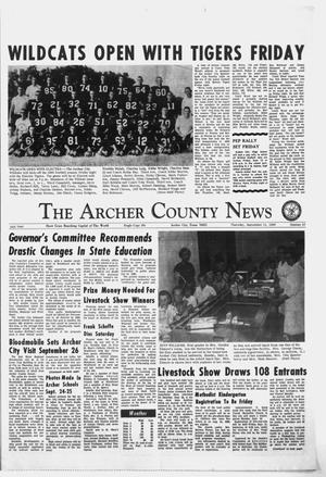 Primary view of object titled 'The Archer County News (Archer City, Tex.), Vol. 54, No. 37, Ed. 1 Thursday, September 12, 1968'.