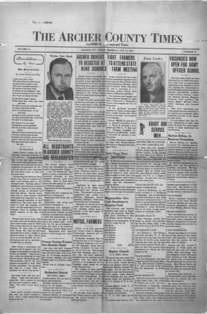 The Archer County Times (Archer City, Tex.), Vol. 18, No. 19, Ed. 1 Thursday, November 12, 1942