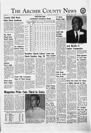 The Archer County News (Archer City, Tex.), Vol. 55, No. 31, Ed. 1 Thursday, August 7, 1969
