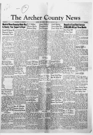 The Archer County News (Archer City, Tex.), Vol. 38, No. 3, Ed. 1 Thursday, January 10, 1952