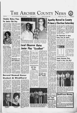 Primary view of object titled 'The Archer County News (Archer City, Tex.), Vol. 53, No. 19, Ed. 1 Thursday, May 9, 1968'.