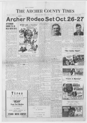 Primary view of object titled 'The Archer County Times (Archer City, Tex.), Vol. 21, No. 15, Ed. 1 Thursday, September 27, 1945'.