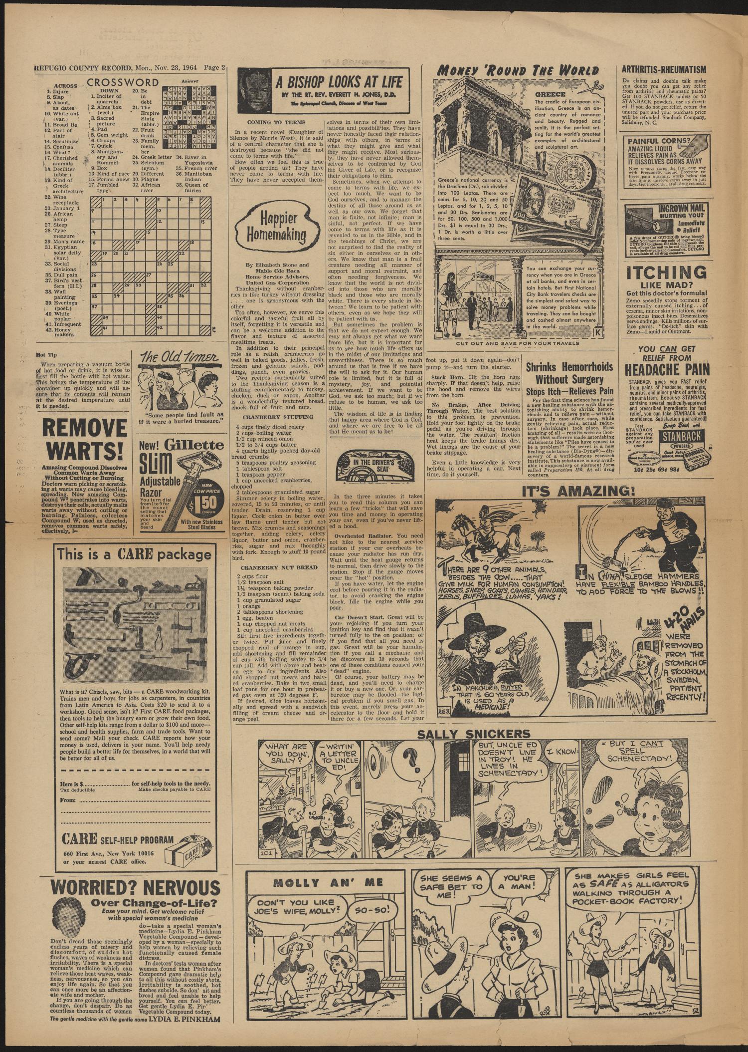 Refugio County Record (Refugio, Tex.), Vol. 11, No. 14, Ed. 1 Monday, November 23, 1964
                                                
                                                    [Sequence #]: 2 of 4
                                                