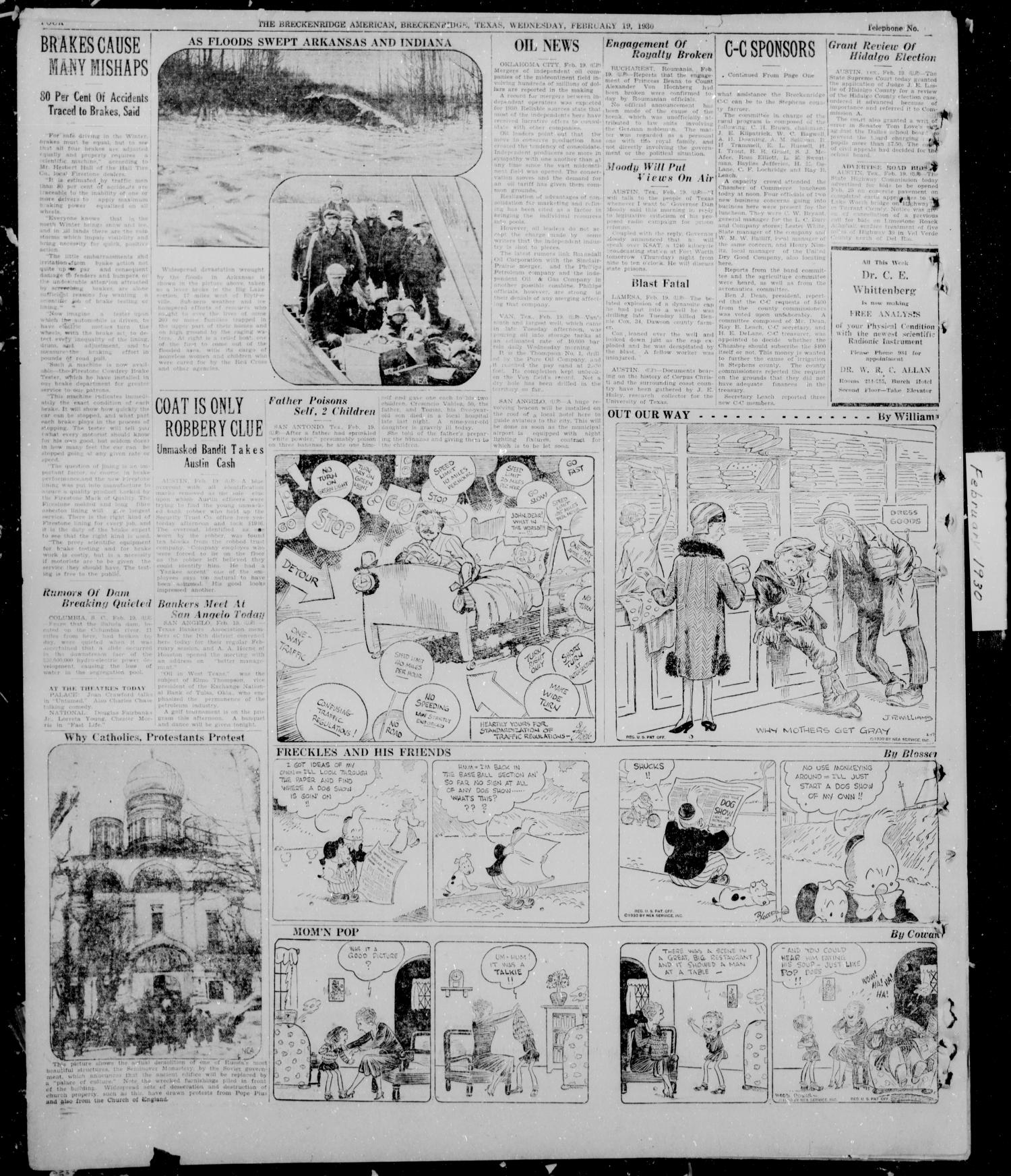 The Breckenridge American (Breckenridge, Tex.), Vol. 10, No. 69, Ed. 1, Wednesday, February 19, 1930
                                                
                                                    [Sequence #]: 4 of 6
                                                
