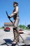 Thumbnail image of item number 1 in: '[Serviceman Statue in a Parking Lot]'.