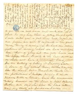 [Correspondence from Lucadia Pease to Juliet Niles]