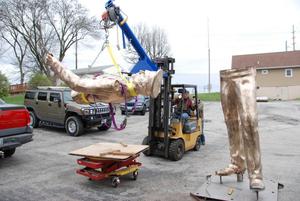 [Lifting a Statue with a Forklift #4]