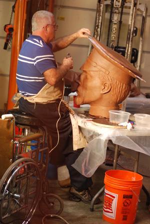 [Working on Sculpture Head #9]