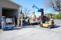 Thumbnail image of item number 1 in: '[Attaching a Statue to a Forklift #4]'.