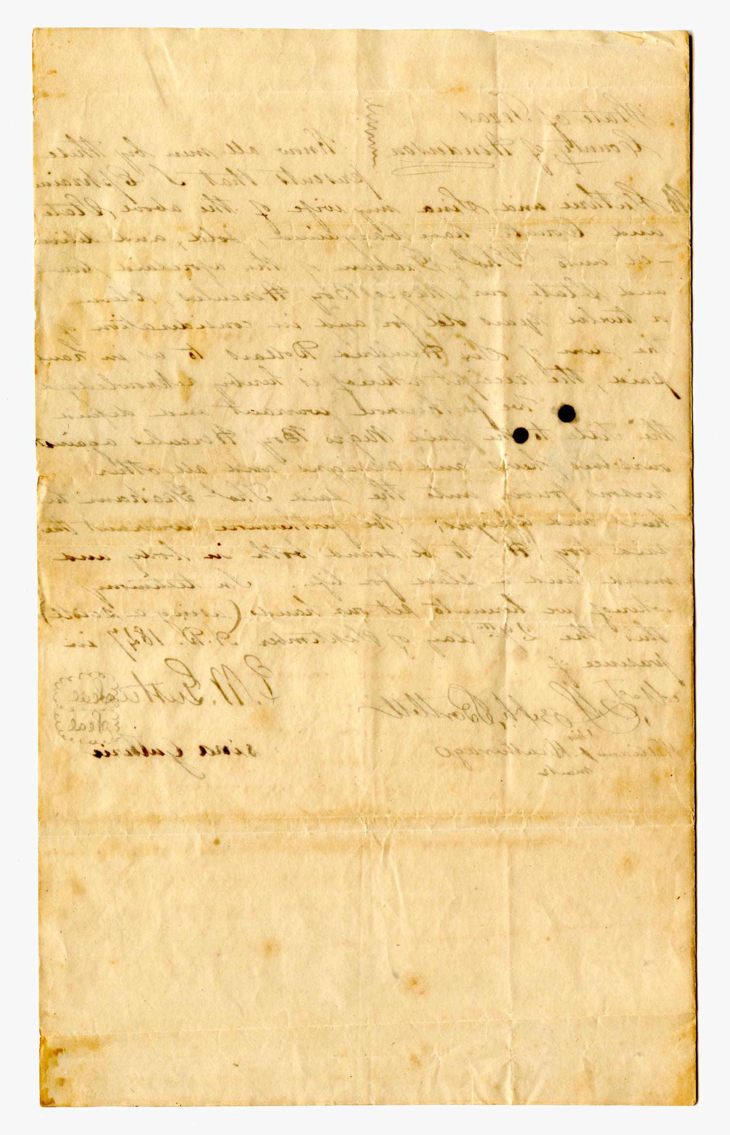 [Agreement for sale of Hercules, an enslaved boy]
                                                
                                                    [Sequence #]: 2 of 4
                                                