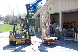 [Assembling a Statue with a Forklift #5]