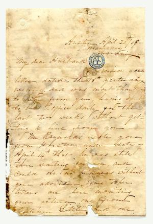 [Correspondence to E.M. Pease from Lucadia Pease]