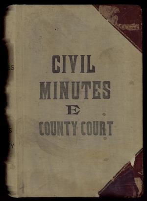 Primary view of object titled 'Travis County Clerk Records: County Court Civil Minutes E'.