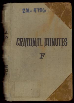 Travis County Clerk Records: Criminal Minutes F