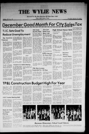 Primary view of The Wylie News (Wylie, Tex.), Vol. 29, No. 31, Ed. 1 Thursday, January 27, 1977