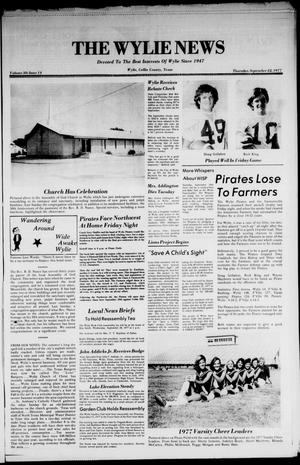 The Wylie News (Wylie, Tex.), Vol. 30, No. 14, Ed. 1 Thursday, September 22, 1977